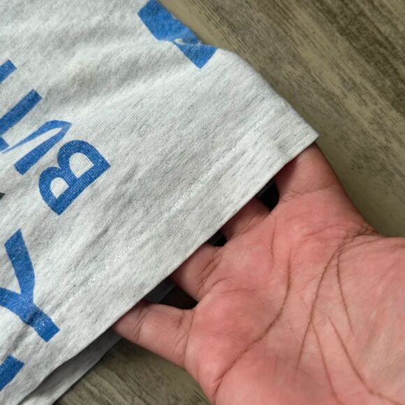 Vintage Levi's 501 Button Your Fly Test Sample All Over Print T Shirt Size L - Picture 5 of 7